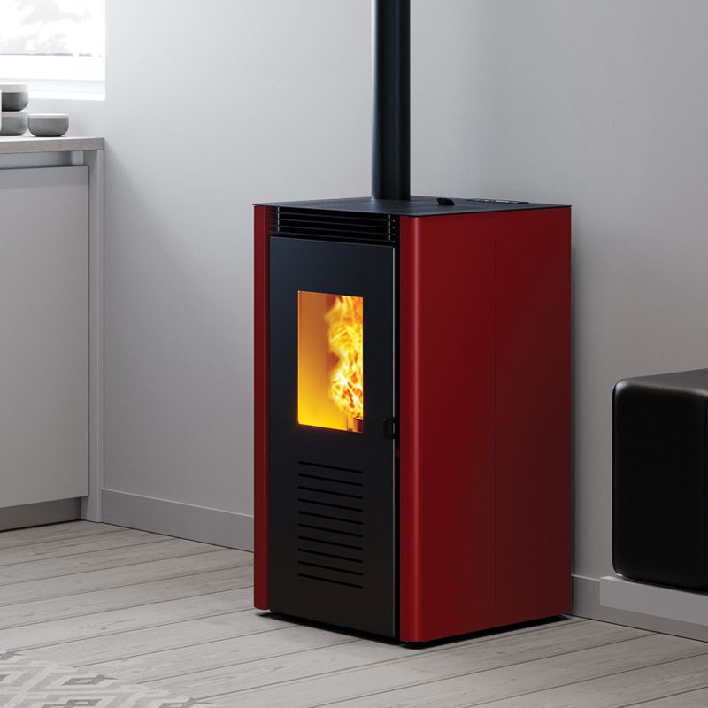 Nodo Rosso Stufa a Pellet Ventilata ad Aria 4,2 kW Caminetti Montegrappa