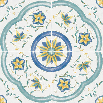 Antiche Riggiole Napoletane Posillipo 22x22 Savoia Italia