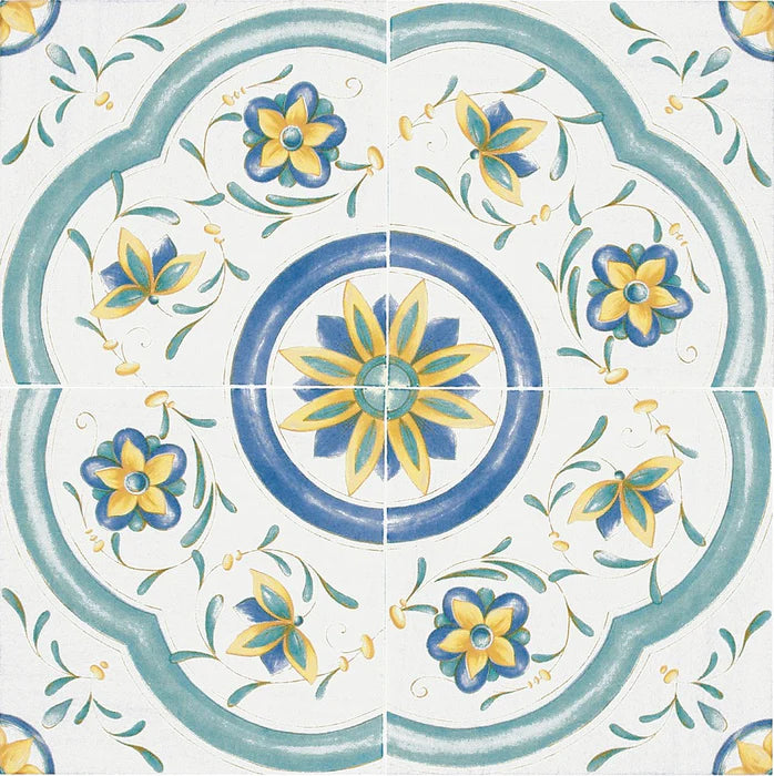 Antiche Riggiole Napoletane Posillipo 22x22 Savoia Italia