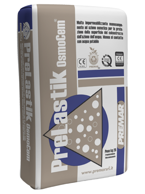 Prelastik Osmocem Grigio 25 kg Premar – Malta Cementizia Impermeabilizzante Osmotica