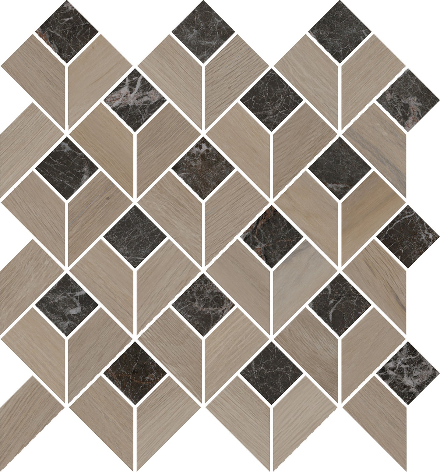 Palazzo Mosaico Diamante St. Laurent Tabacco 28,7x27,9 Rettificato Serenissima
