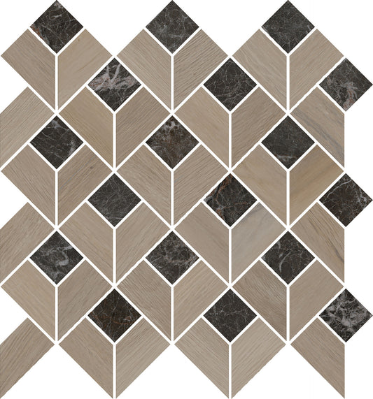 Palazzo Mosaico Diamante St. Laurent Tabacco 28,7x27,9 Rettificato Serenissima