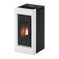 Prince Plus 11 Bianco Cornice Inox Stufa a Pellet 10,5 Kw Canalizzata Ad Aria CADEL