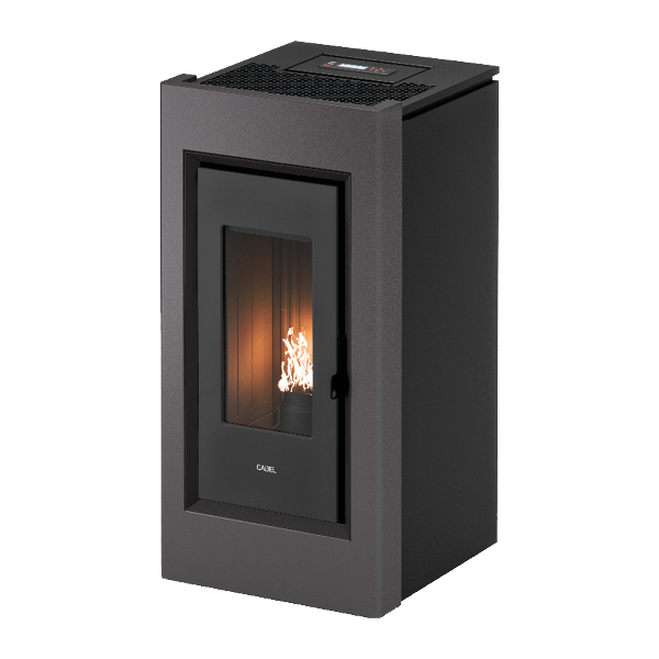 Prince 11 Titanium Cornice Nera Stufa a Pellet 10,5 Kw Ad Aria CADEL