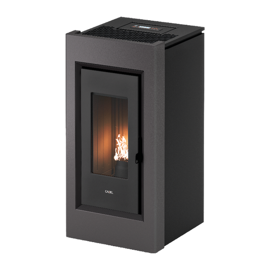 Prince 11 Titanium Cornice Nera Stufa a Pellet 10,5 Kw Ad Aria CADEL