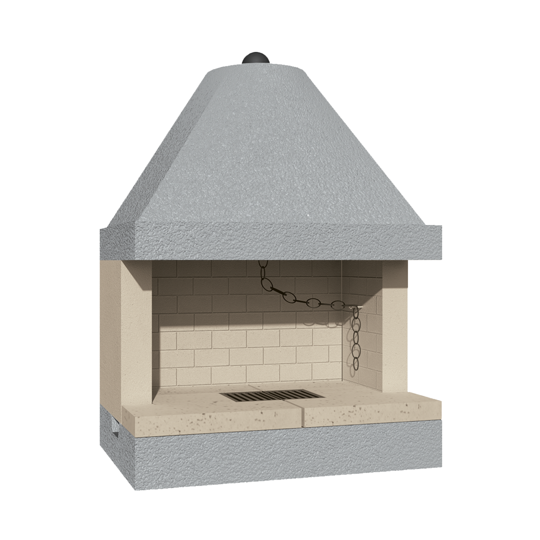 CAMINETTO PREFABBRICATO A LEGNA QR 100 REF SEMIAPERTO 2 LATI MARSICAMIN