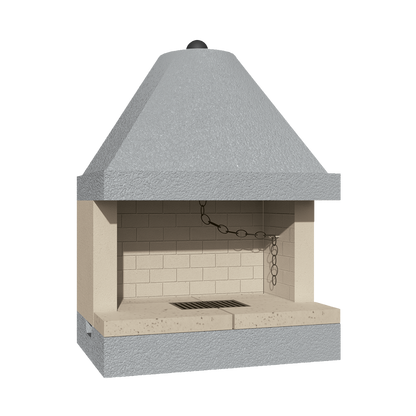 CAMINETTO PREFABBRICATO A LEGNA QR 100 REF SEMIAPERTO 2 LATI MARSICAMIN