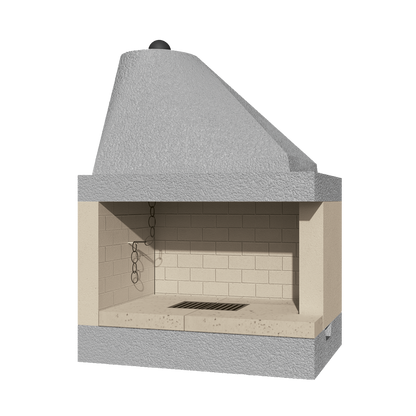 CAMINETTO PREFABBRICATO A LEGNA QR 100 REF SEMIAPERTO A SX MARSICAMIN