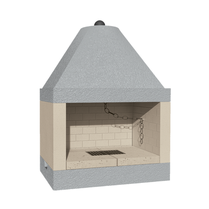 CAMINETTO PREFABBRICATO A LEGNA QR 100 REF SEMIAPERTO A DX MARSICAMIN