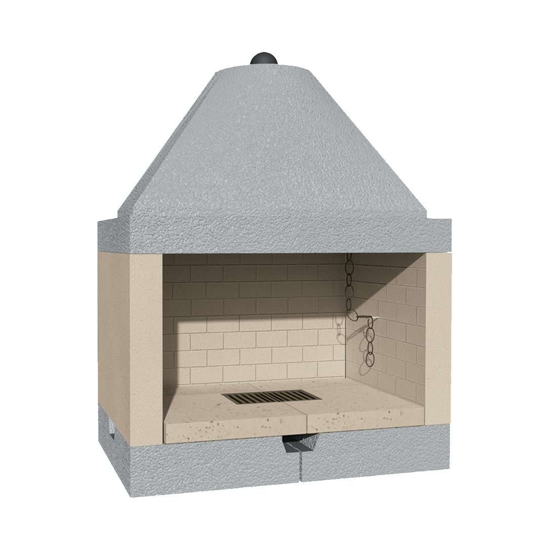 CAMINETTO PREFABBRICATO A LEGNA QR 110 REF MARSICAMIN