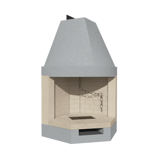 CAMINETTO PREFABBRICATO A LEGNA ROT 100 REF MARSICAMIN