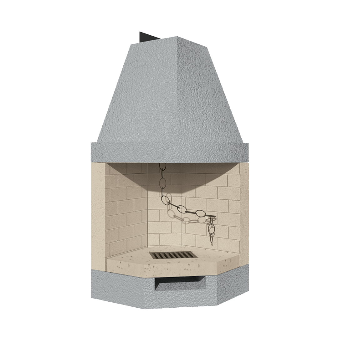 CAMINETTO PREFABBRICATO A LEGNA ROT 80 REF MARSICAMIN