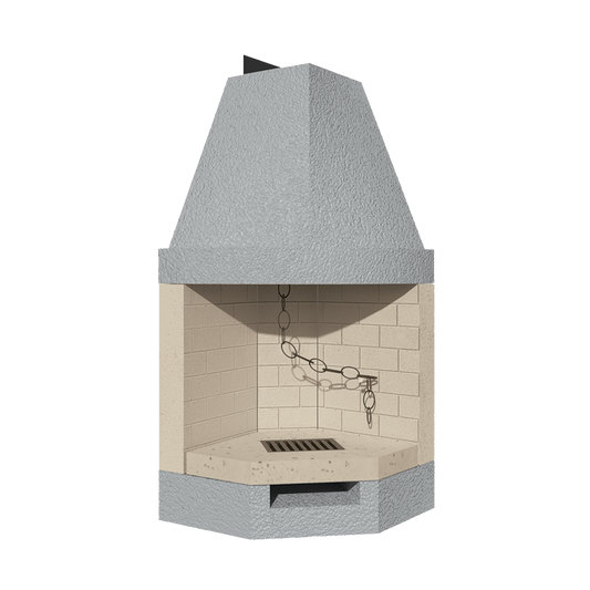 CAMINETTO PREFABBRICATO A LEGNA ROT 80 REF MARSICAMIN