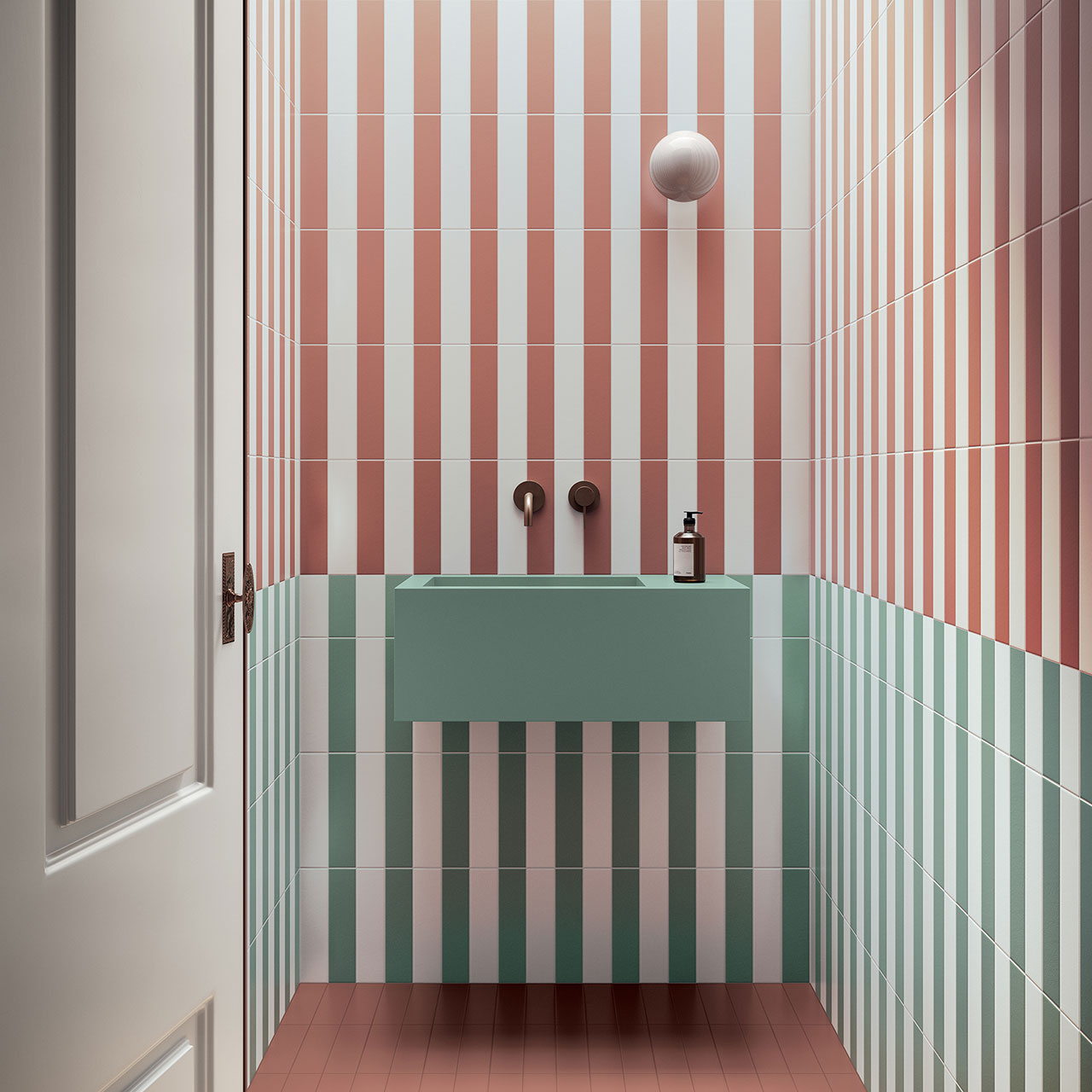 FOREVER COLOR MATTE FINISH GREEN 6X25 CIR CERAMICHE