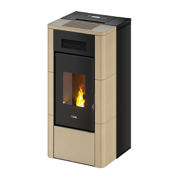 River Idro 24 Idrotech Maiolica Avorio Stufa a Pellet 24,2 Kw Idro CADEL