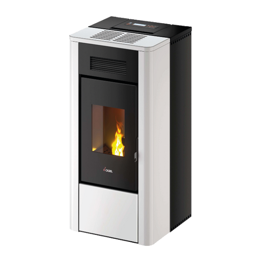 River Idro 24 Idrotech Metallo Bianco Stufa a Pellet 24,2 Kw Idro CADEL