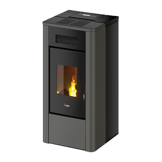 River Idro 18 Idrotech Metallo Antracite Stufa a Pellet 17,7 Kw Idro CADEL