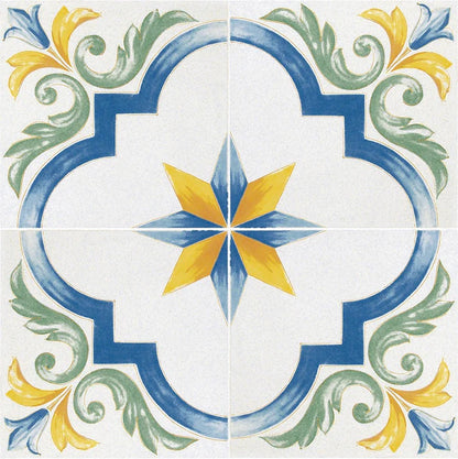 Antiche Riggiole Napoletane Santa Chiara 34x34 Savoia Italia