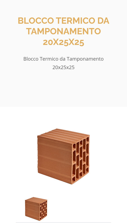 Bloc Thermique 20x25x25 Fbm