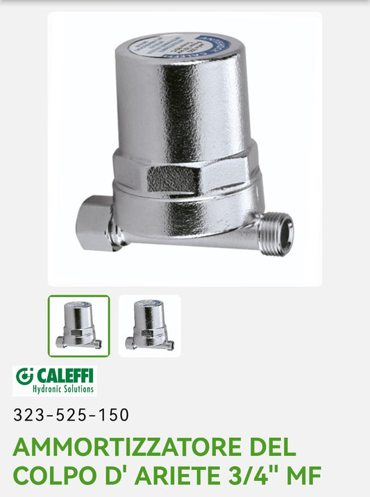 Water hammer shock absorber 3/4" Caleffi