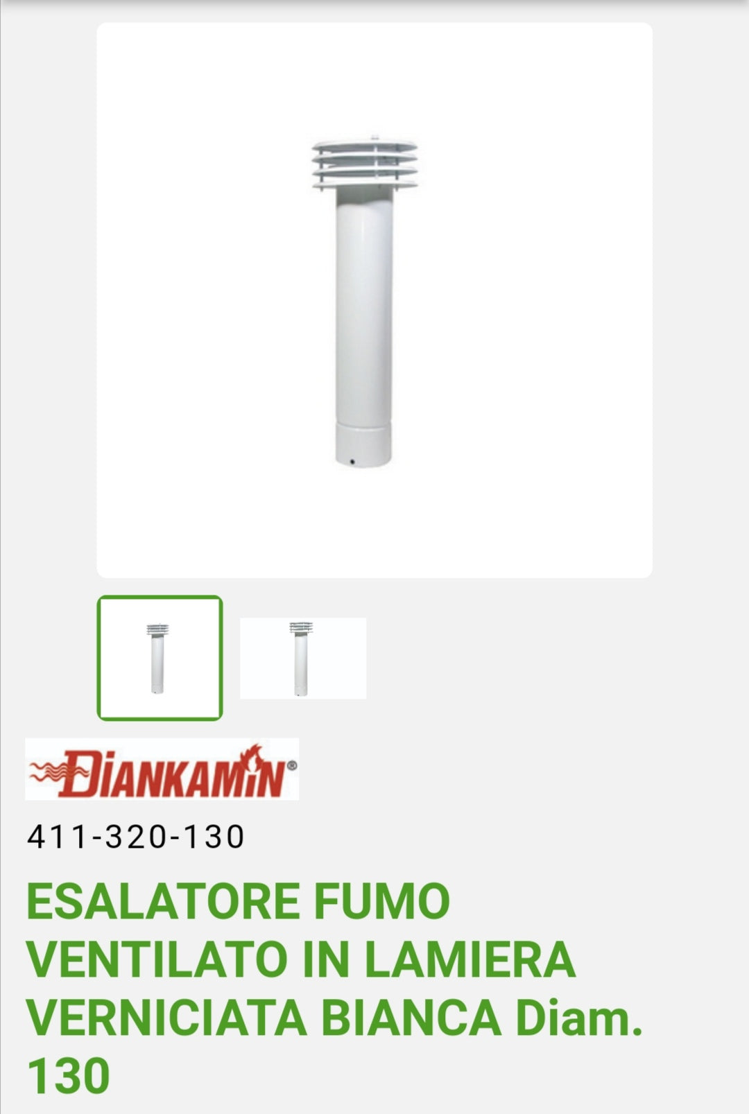 Esalatore Fumo Ventilato. Dm. 130