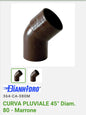 Downpipe Curve 45°Dm.80 Brown