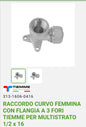 Raccordo Curvo Femm. C/Flangia 1/2x16 Multistrato Tm