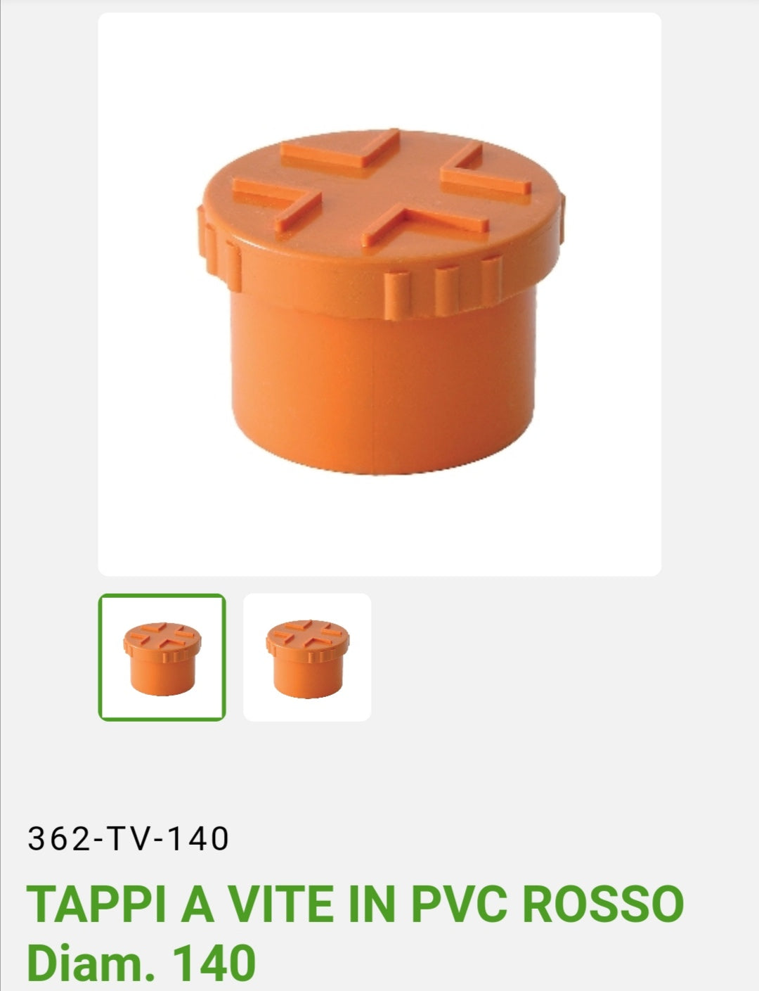 PVC Screw Cap Dm.140