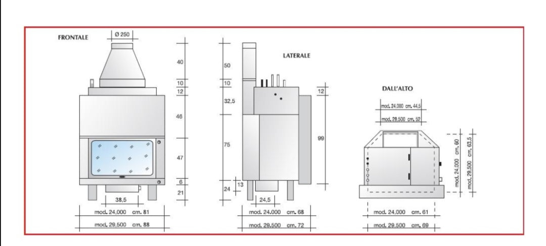 Cheminée à bois modèle Psu Easy Fire Kcal 29 500 Eta