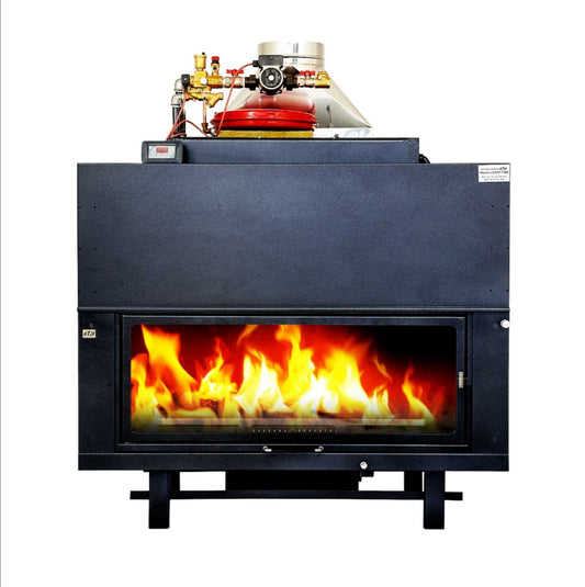 Wood-burning fireplace Mod. Psu 16:9 120 Easy Fire Kcal 29,500 Eta