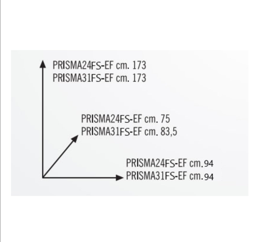 Cheminée à bois modèle Prisma Five Stars Easy Fire Kcal 20.650 Eta