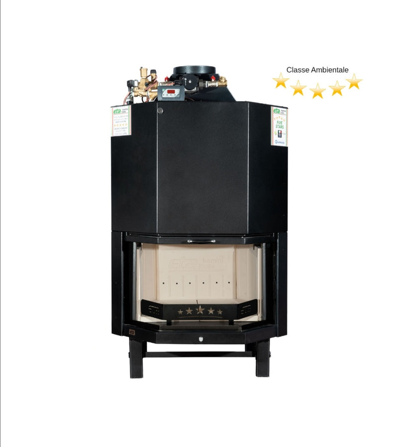 Wood-burning fireplace Mod. Prisma Five Stars Easy Fire Kcal 20.650 Eta
