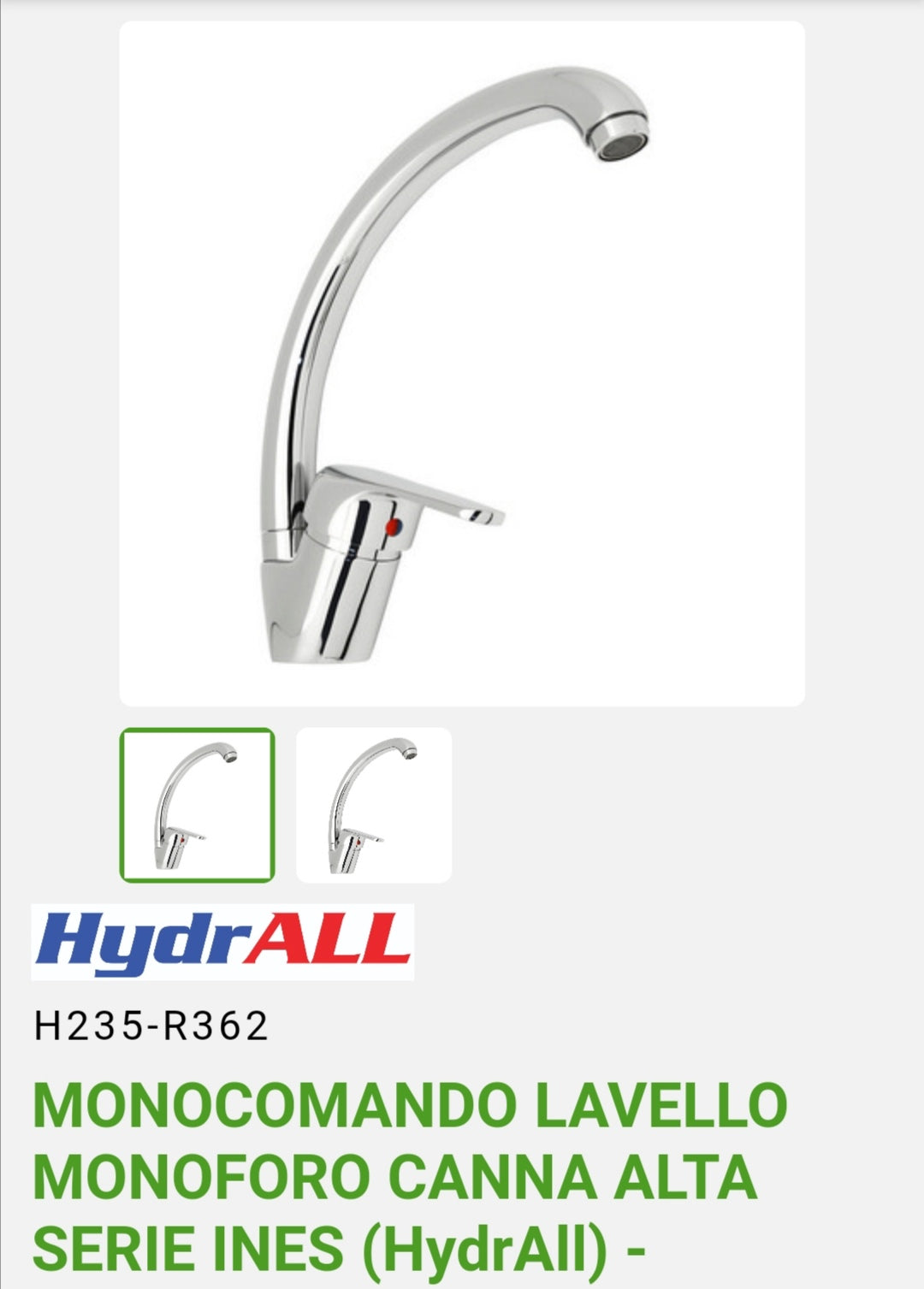 Monocomando Lavello Ines Hydrall