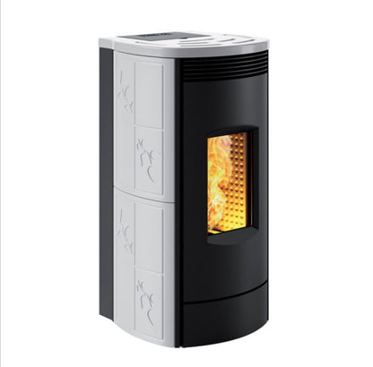 Alpina Bianco MW24 Hydro Pellet Stove Caminetti Montegrappa