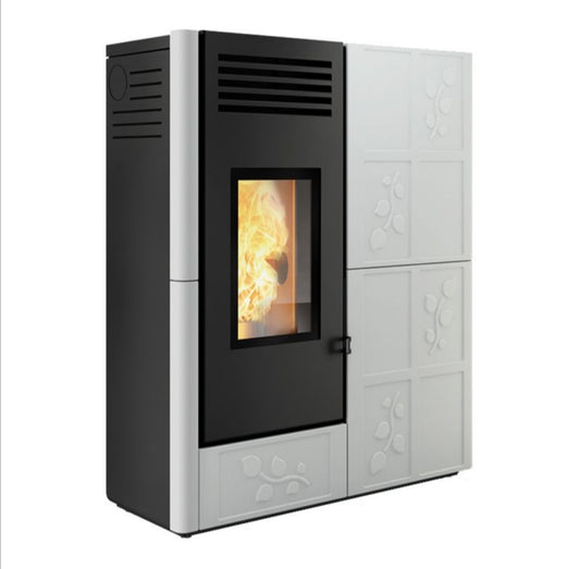 Folia White AW22 Pellet Stove Caminetti Montegrappa