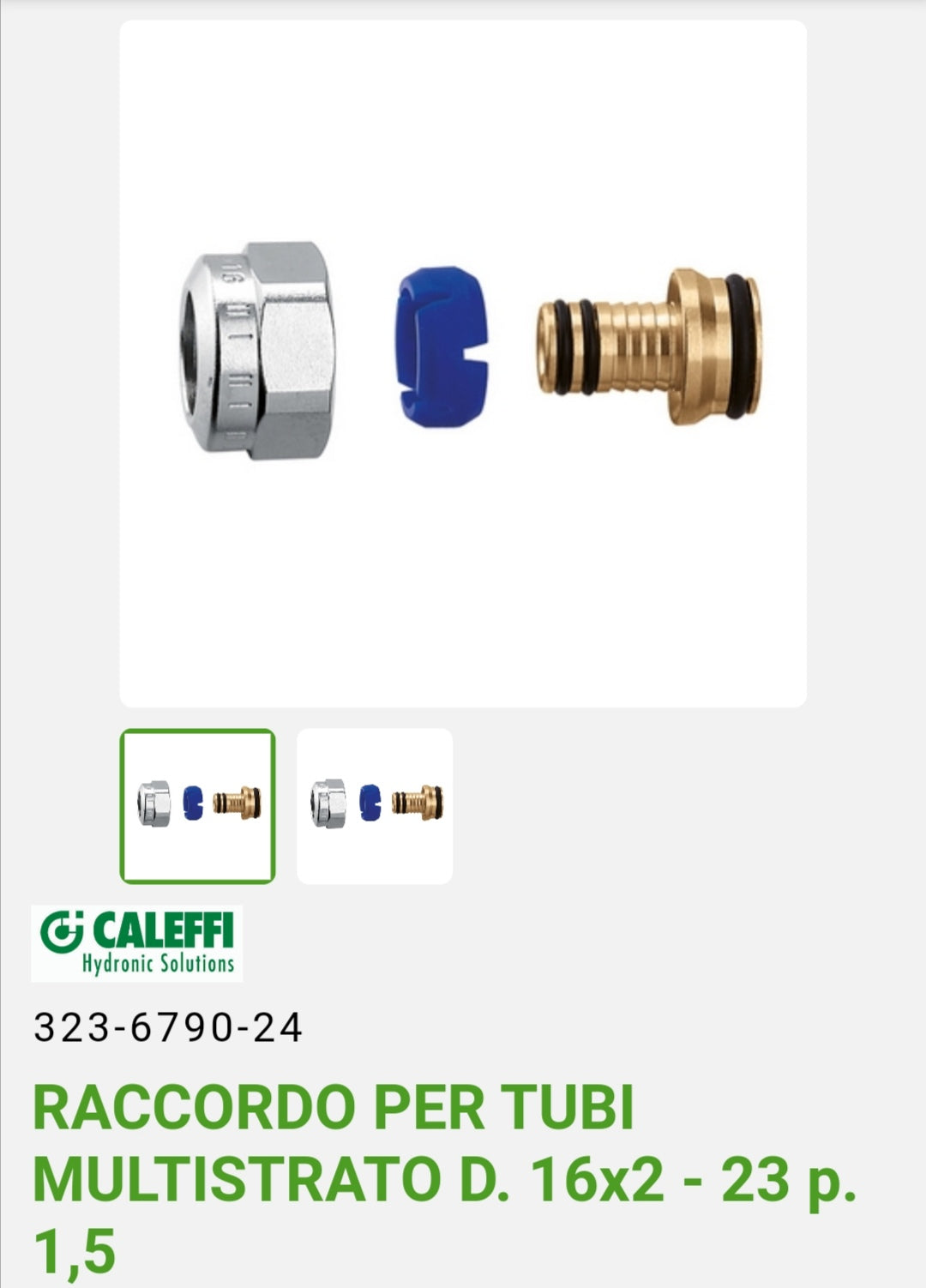 Raccordo per tubi multistrato 16x2 Caleffi