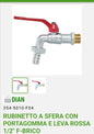 1/2" ball valve with hose holder and red lever