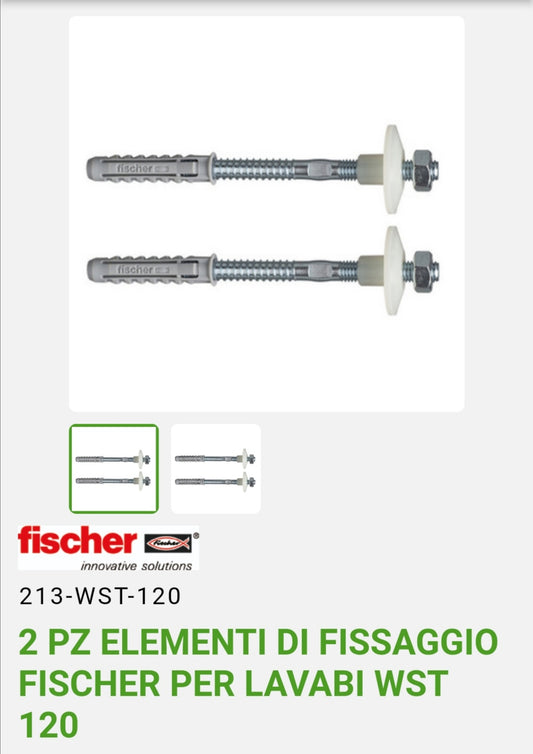 Fischer Fixing Elements for WST120 Washbasin