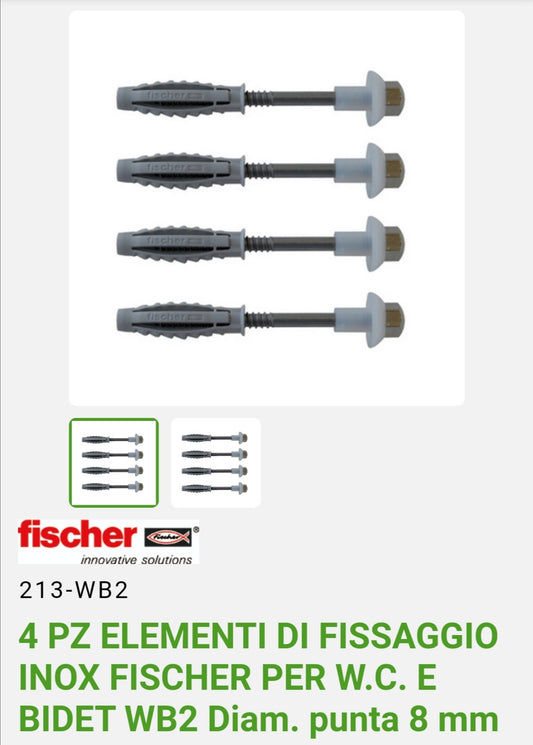 Elementi di Fissaggio Fischer Vaso/Bidet