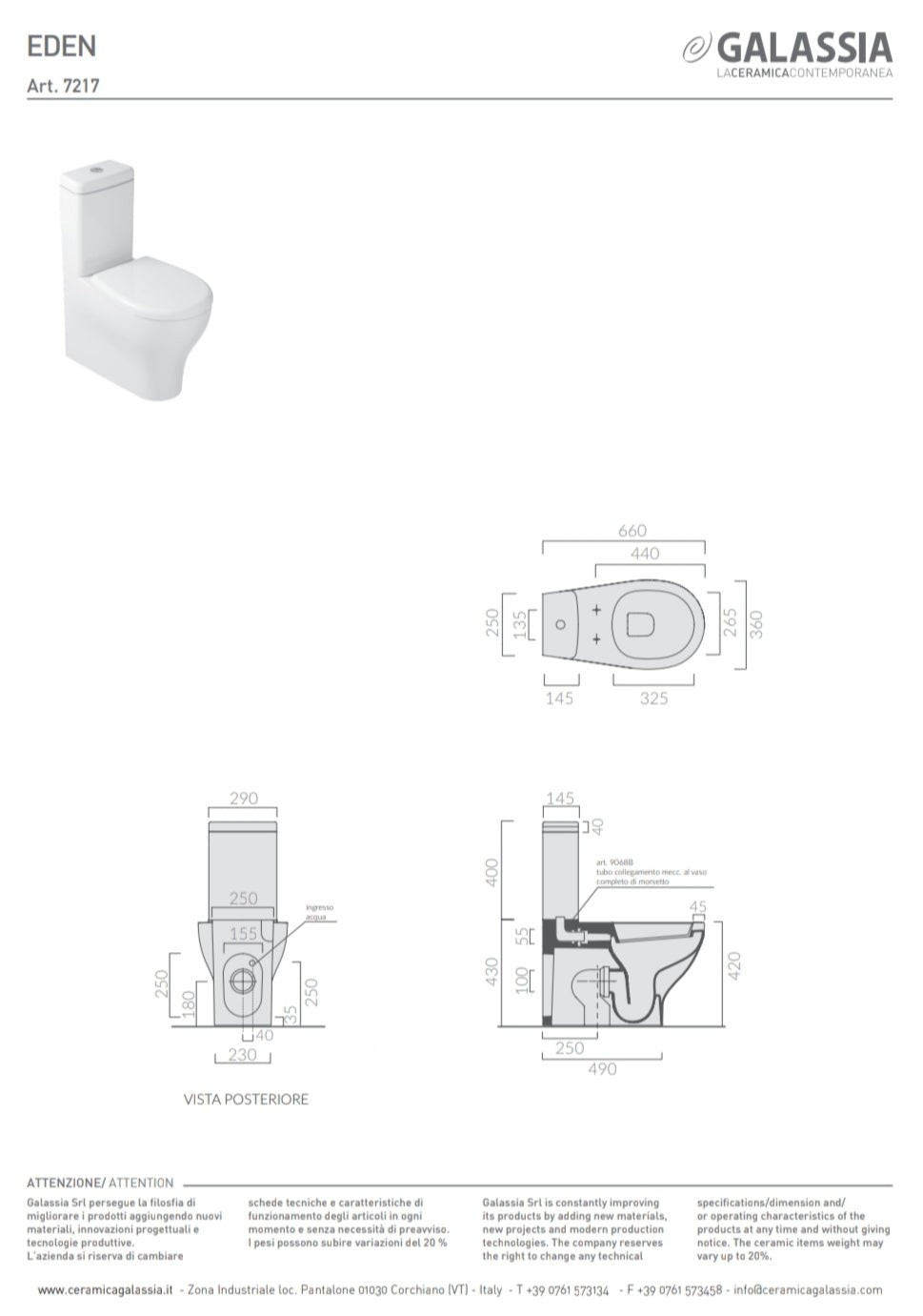 Vase Monobloc Eden Galassia