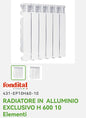 Radiateur Aluminium Exclusif H 600 10EL Fondital