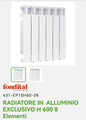 Radiateur exclusif en aluminium H 600 8EL. Fondation