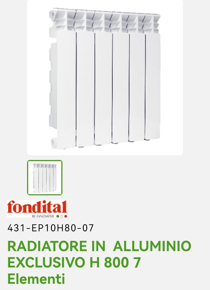 Exclusive Aluminum Radiator H 800 7 EL. Fundital