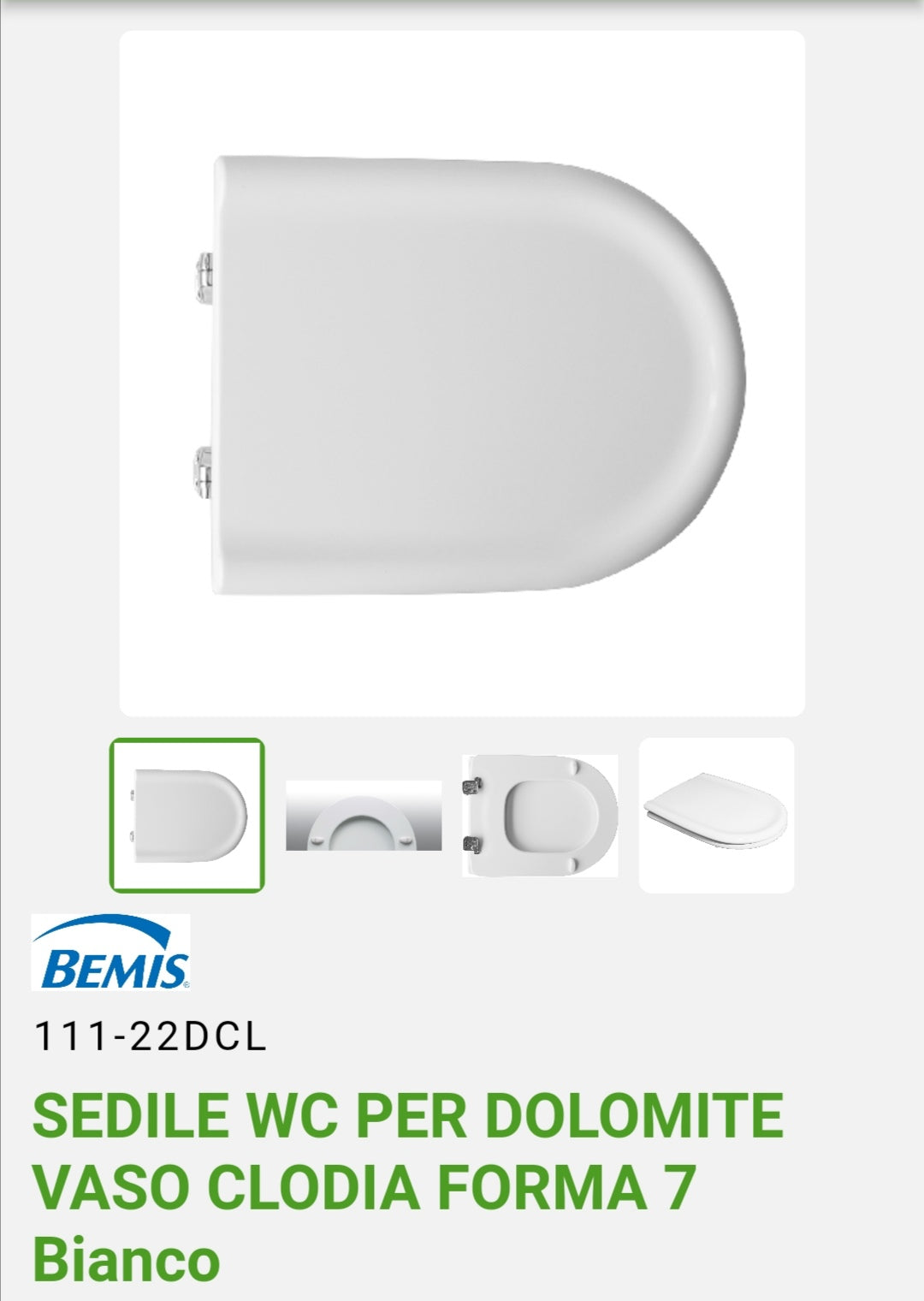 Clodia Dolomite toilet seat