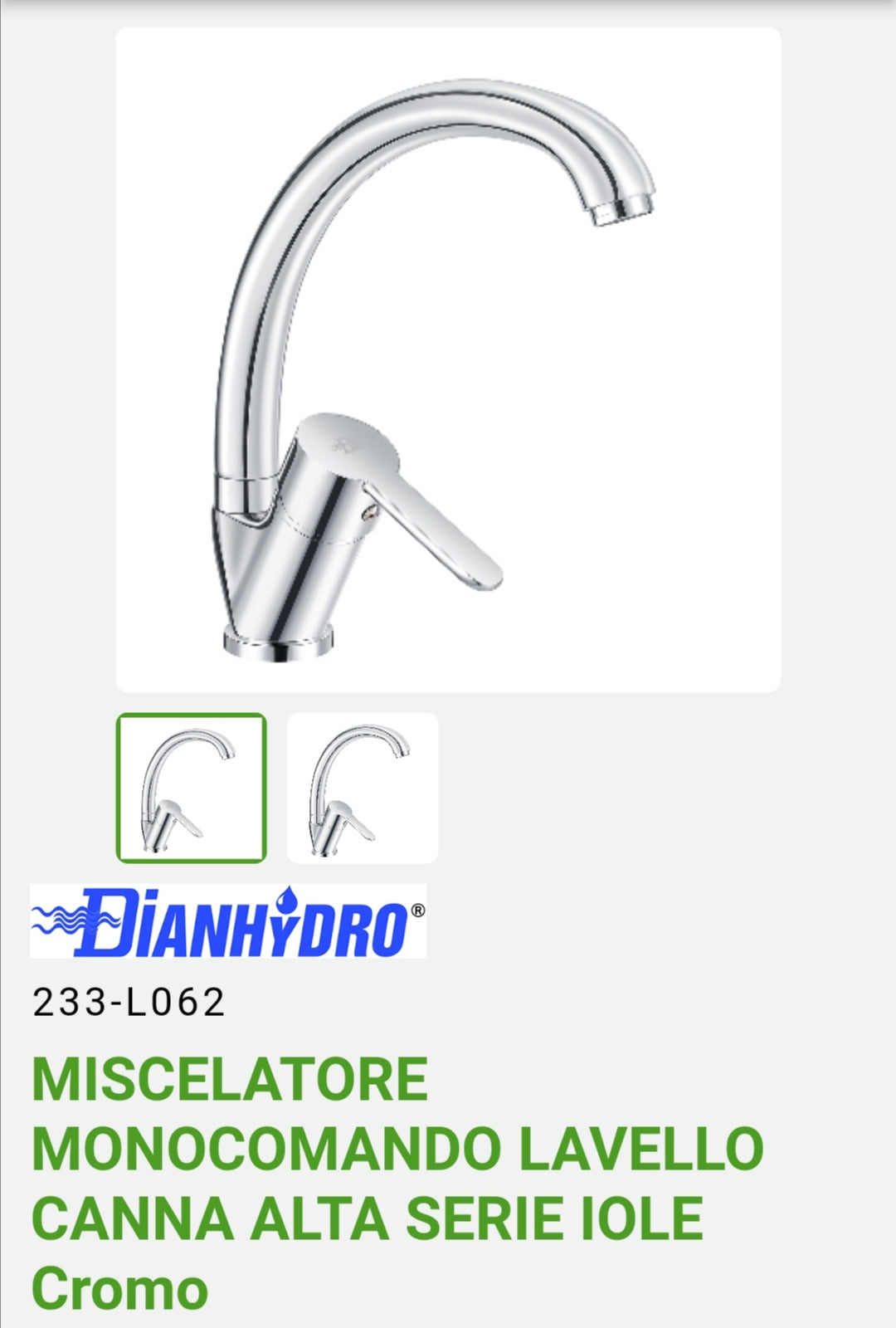 Single-lever sink mixer Iole Chrome