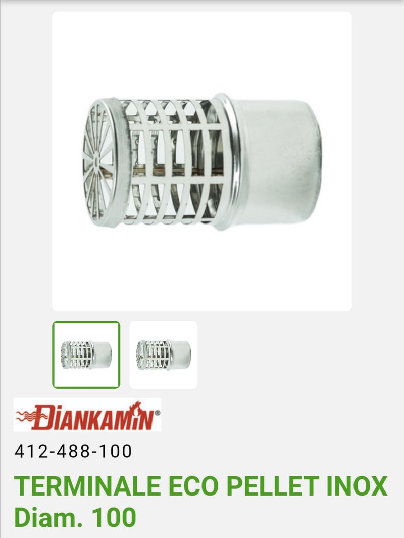 Terminale Eco Pellet Inox Dm.100