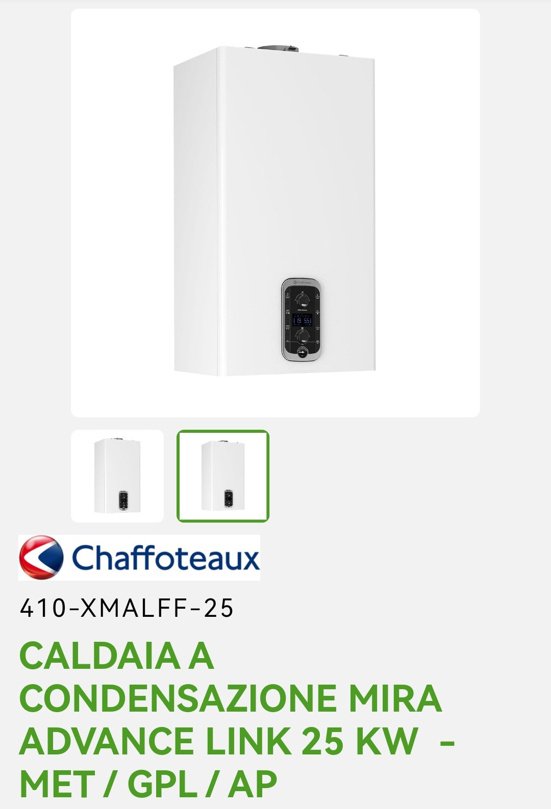 Caldaia Mira Advance Link 25 KW MET/GPL