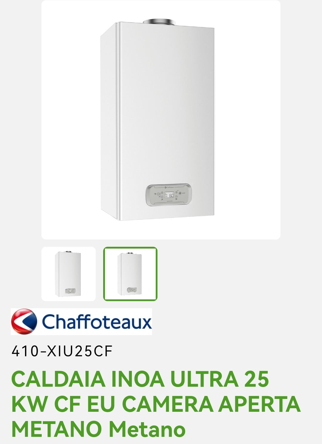 Caldaia Inoa Ultra 25 KW Metano  Chaffoteaux