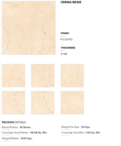 Beige crème 60x60 Emcer Italia