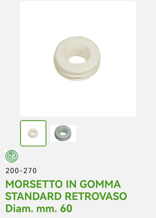 Morsetto Gomma Retrovaso Standard D. 60